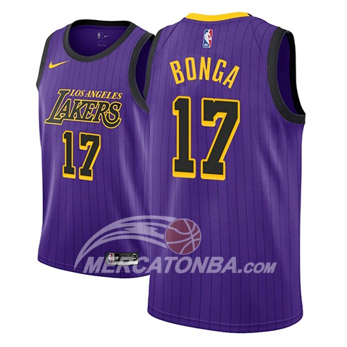 Maglia NBA Los Angeles Lakers Isaac Bonga Ciudad 2018 Viola